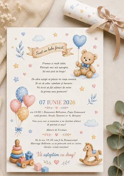 Invitatii de botez personalizate - InvitatiiBotez 03