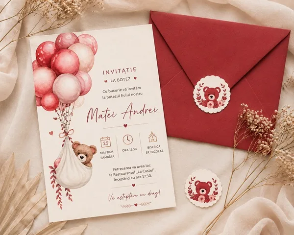 Invitatii de botez personalizate - InvitatiiBotez 06
