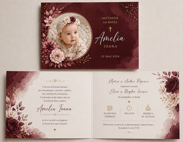 Invitatii de botez personalizate - InvitatiiBotez 09