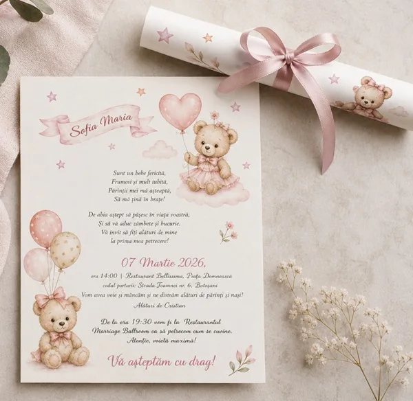 Invitatii de botez personalizate - InvitatiiBotez 23