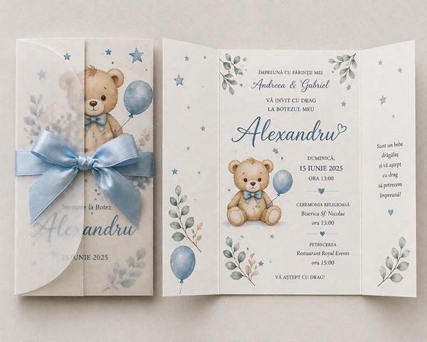 Invitatii de botez personalizate - InvitatiiBotez 24