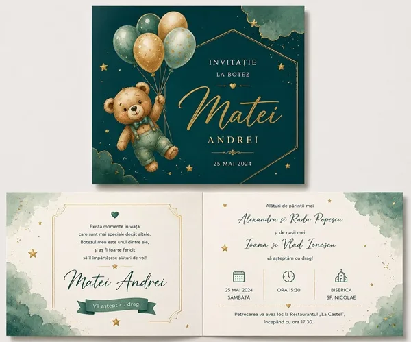 Invitatii de botez personalizate - InvitatiiBotez 25