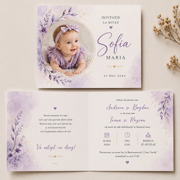 Invitatii de botez personalizate - InvitatiiBotez 29
