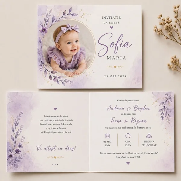Invitatii de botez personalizate - InvitatiiBotez 29