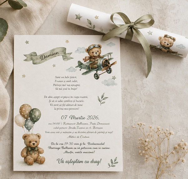 Invitatii de botez personalizate - InvitatiiBotez 33