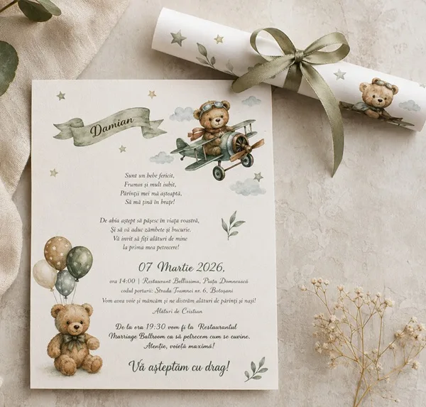 Invitatii de botez personalizate - InvitatiiBotez 33