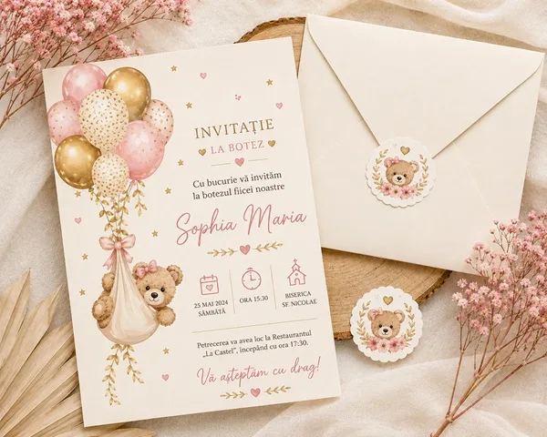 Invitatii de botez personalizate - InvitatiiBotez 36