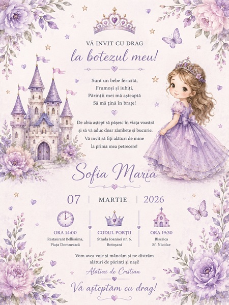 Invitatii de botez personalizate - InvitatiiBotez 37