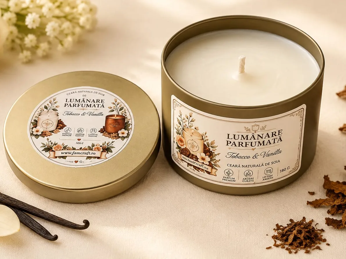 Lumânare personalizată - lumânare parfumată handmade FAM Craft